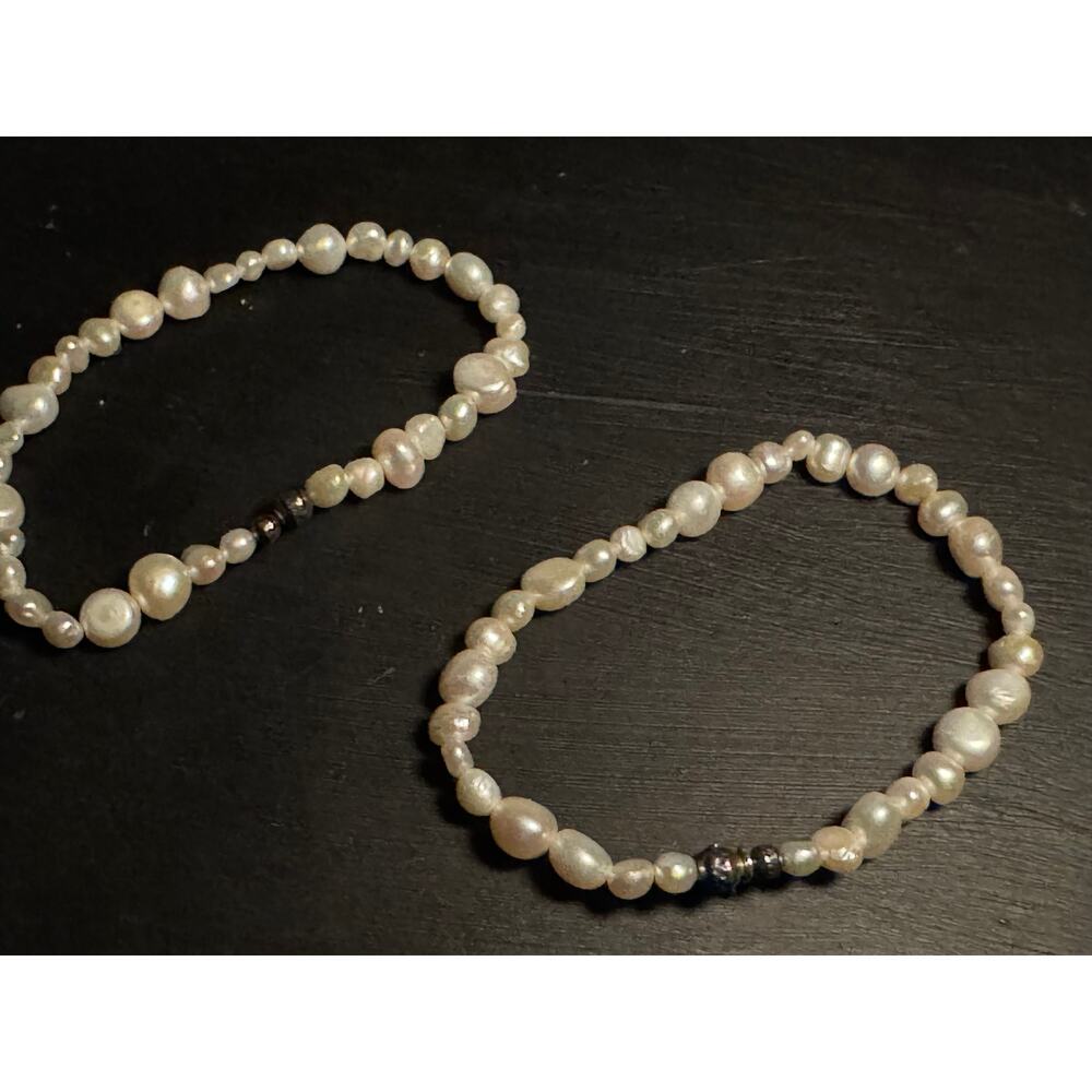 Vintage Silpada Freshwater Pearl Stretch Bracelets (pair)
